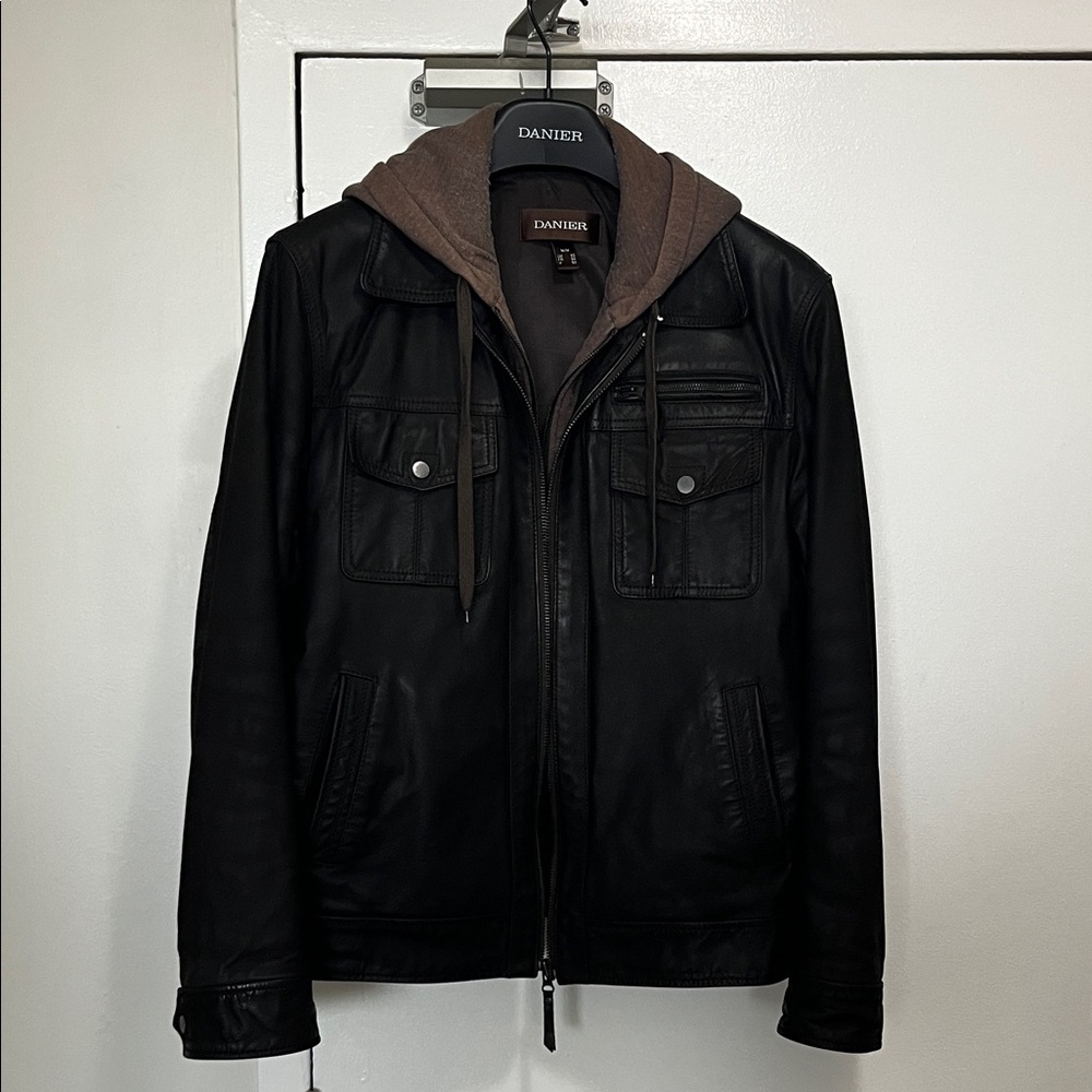Danier Dark Brown Leather Jacket for Men